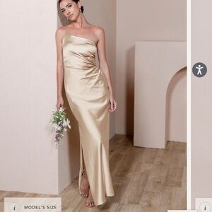 Revelry Jade Gold Champagne Dress
